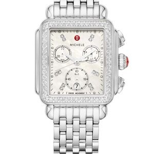 Michele Deco Diamond MOP Womens Watch EXCELLENT Condition.